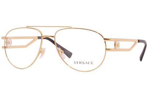 full rim men's versace eyeglasses frames gold color|Versace gold frame glasses men's.